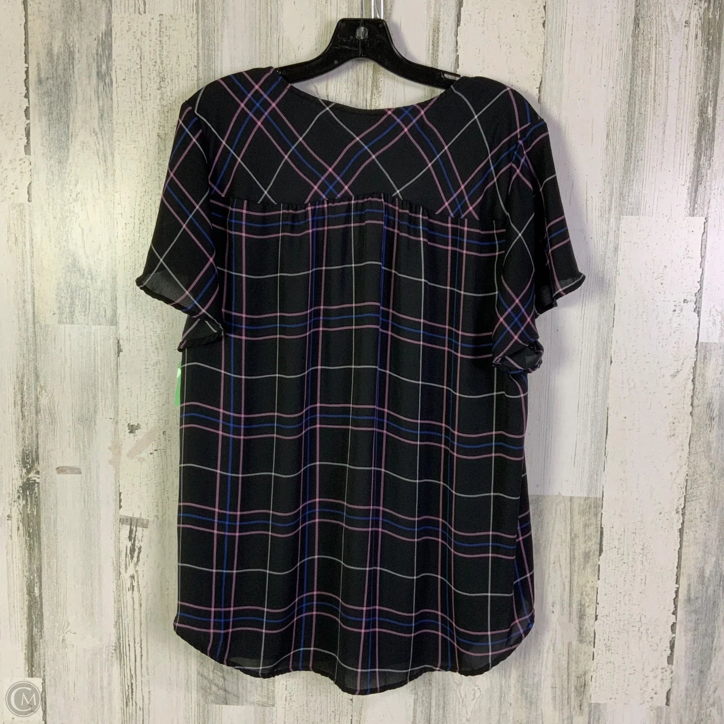 Blouse Short Sleeve By Torrid In Black, Size: 1x