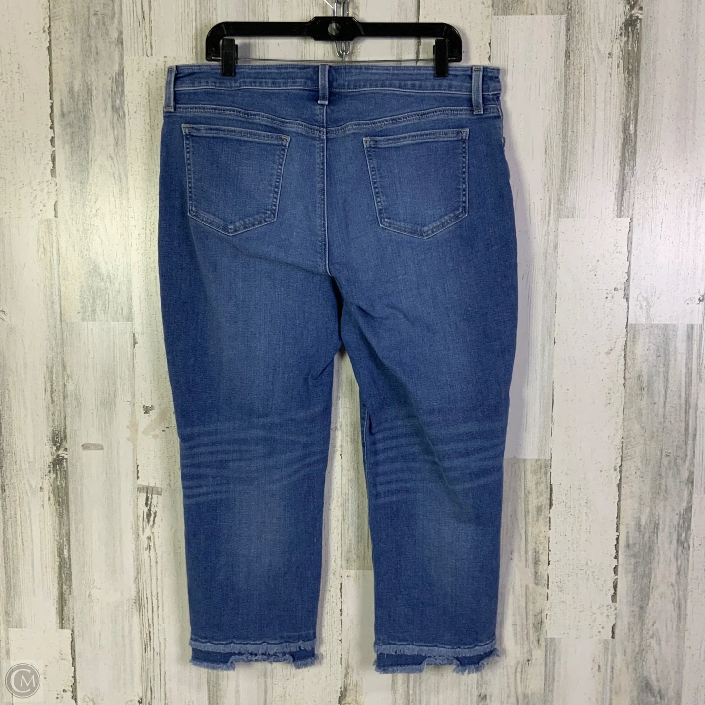 Jeans Cropped By Chicos In Blue Denim, Size: 14