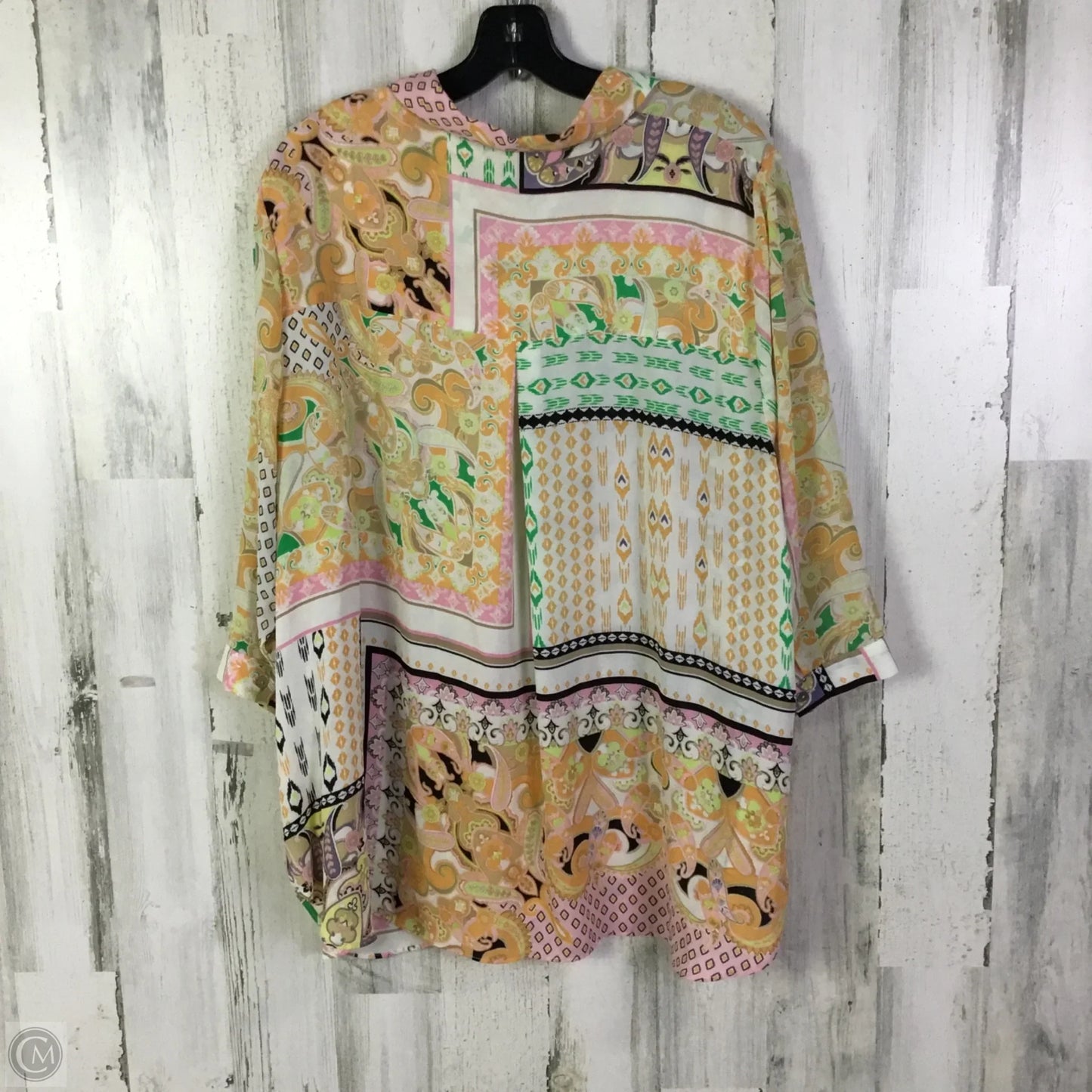 Blouse 3/4 Sleeve By Rose And Olive In Multi-colored, Size: 2x