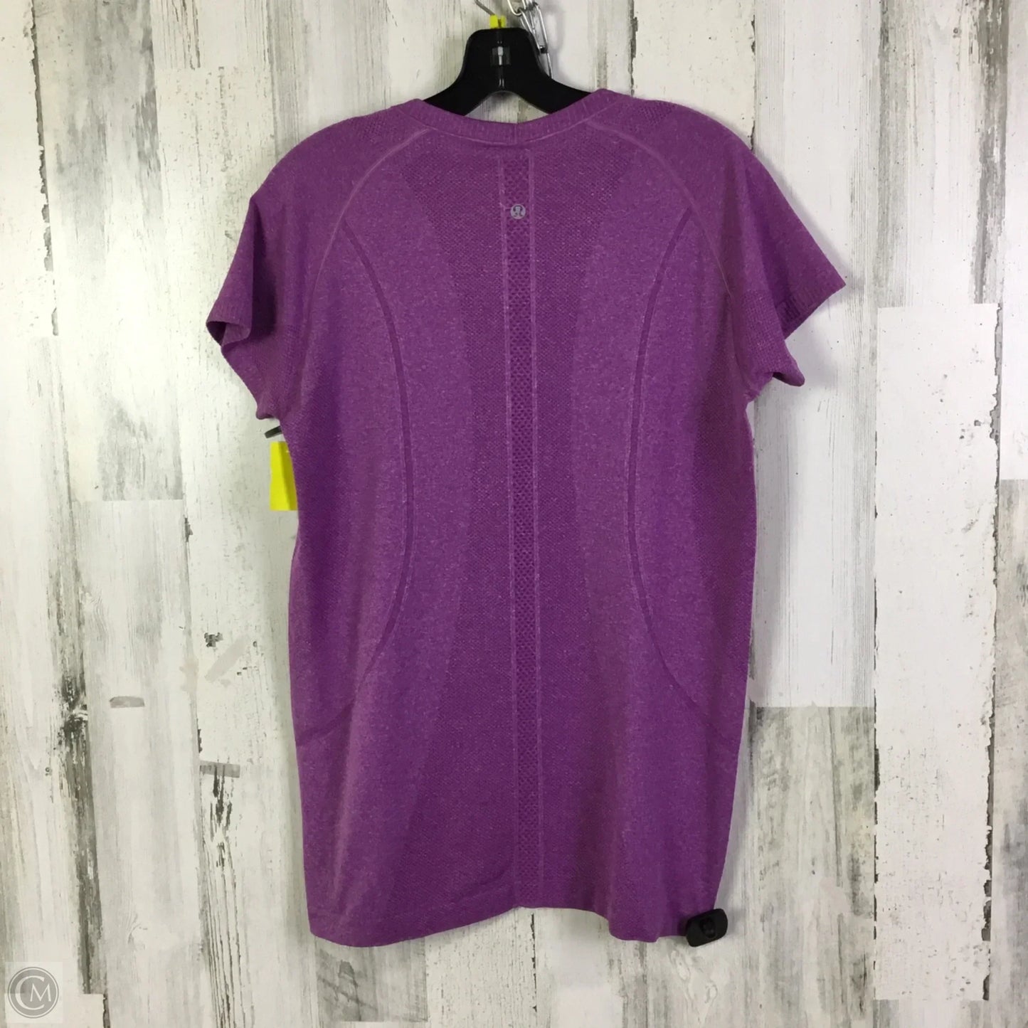 Athletic Top Short Sleeve By Lululemon In Purple, Size: 12