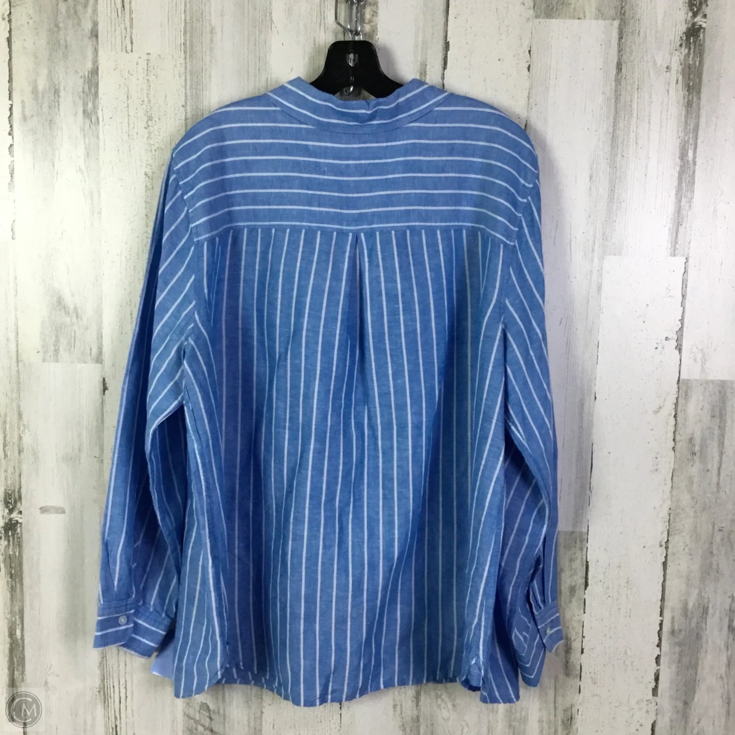 Top Long Sleeve By Talbots In Blue, Size: 2x