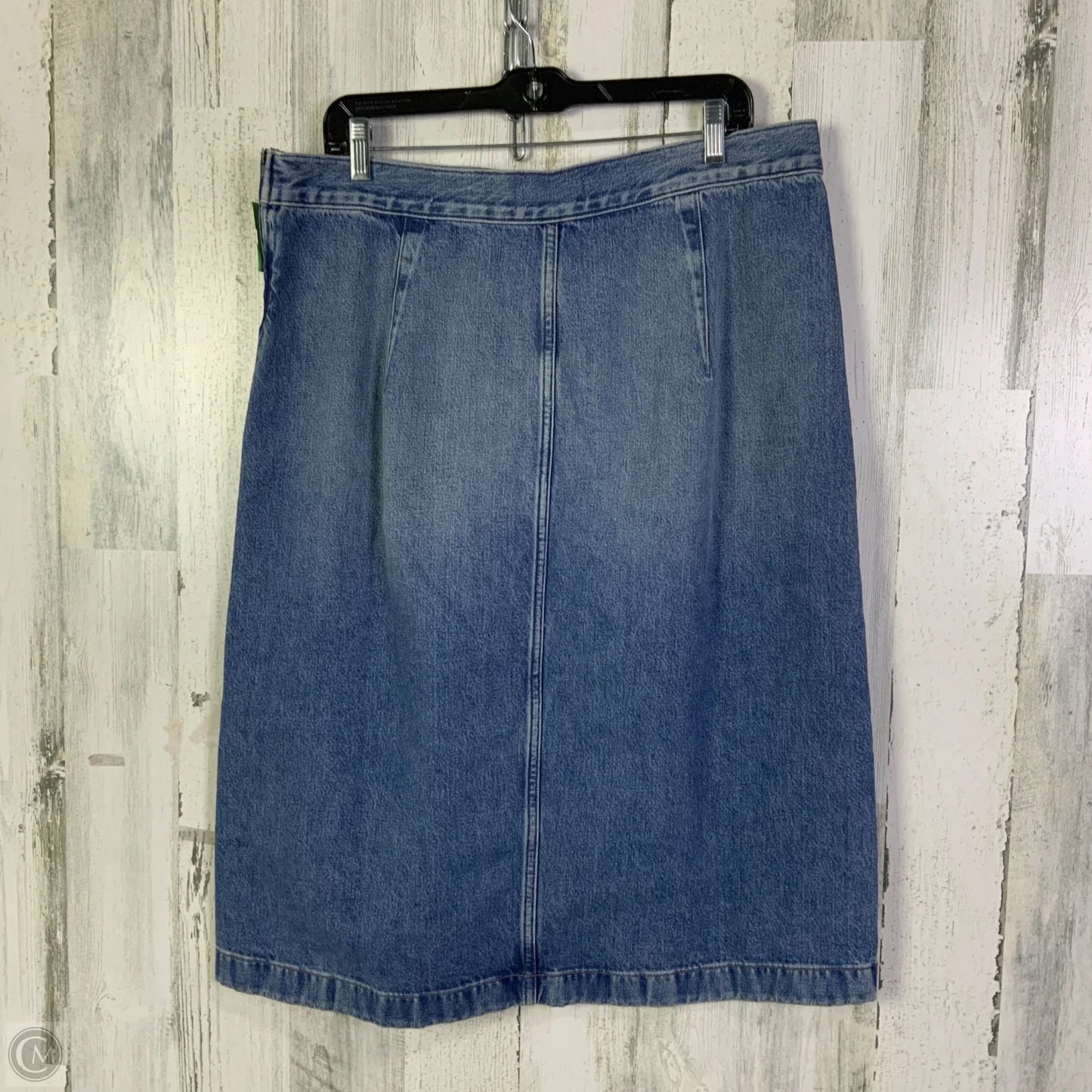 Skirt Midi By Madewell In Blue Denim, Size: 14
