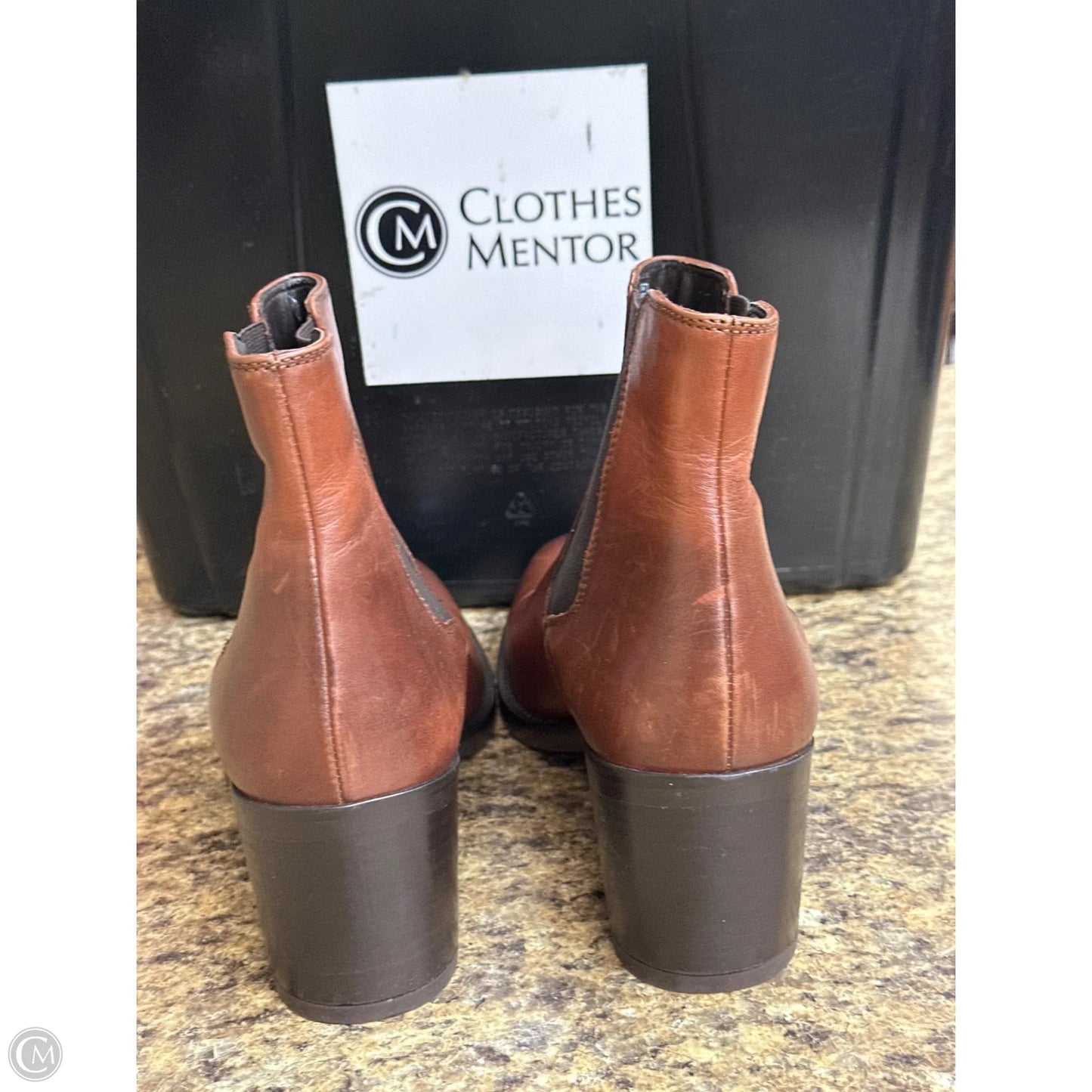 Boots Mid-calf Flats By Clarks In Brown, Size: 9