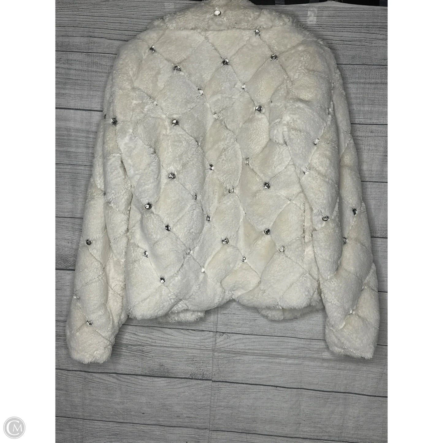 Coat Faux Fur & Sherpa By Guess In White, Size: Xs