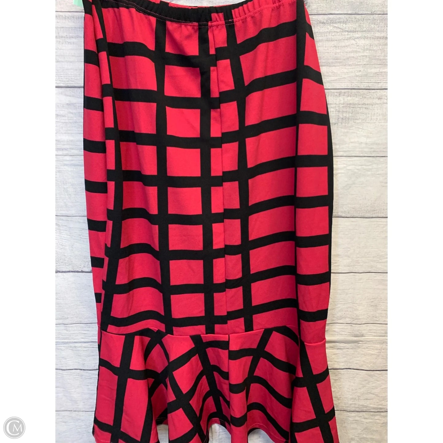 Skirt Maxi By Ashley Stewart In Black & Pink, Size: 18