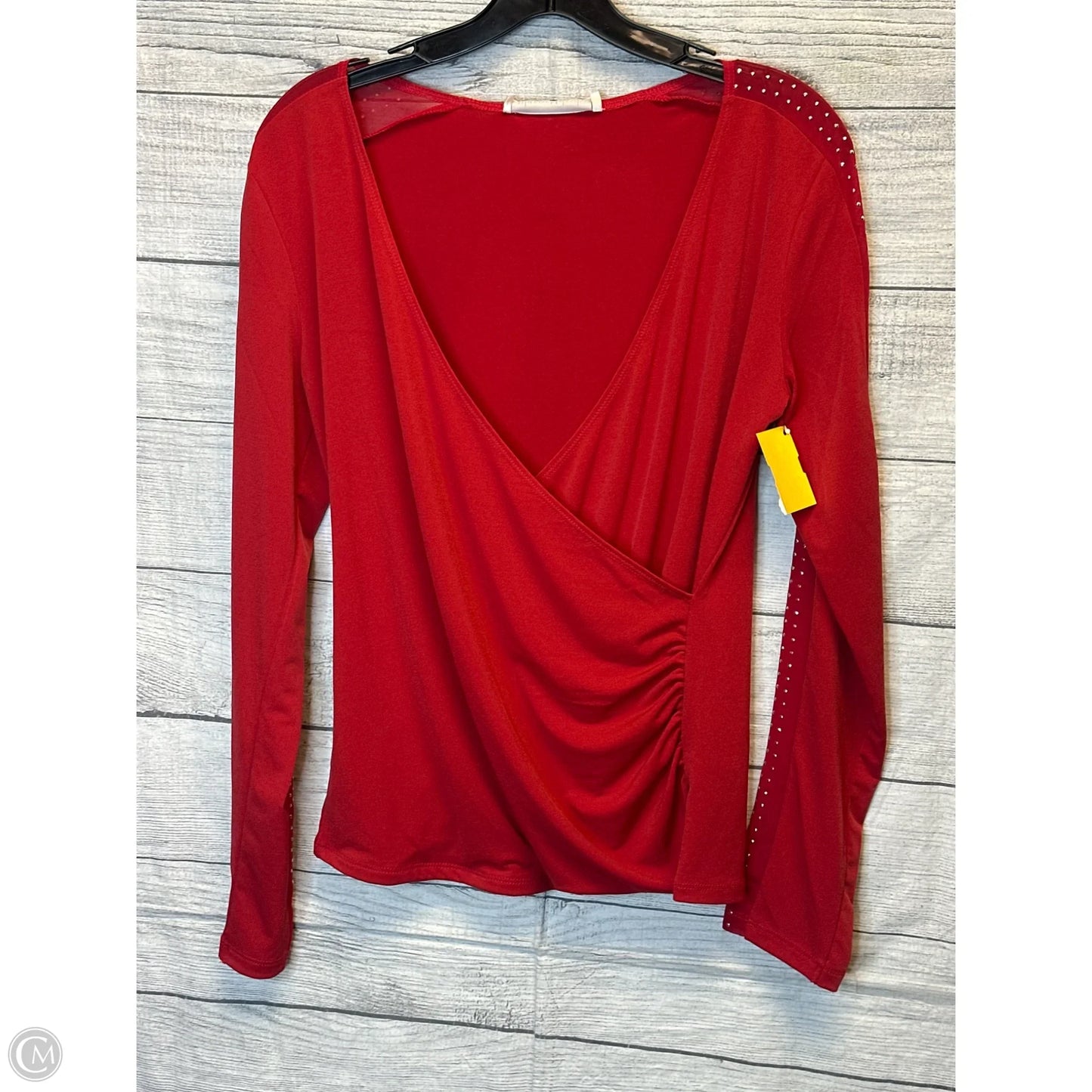 Blouse Long Sleeve By Catherine Malandrino In Red, Size: S