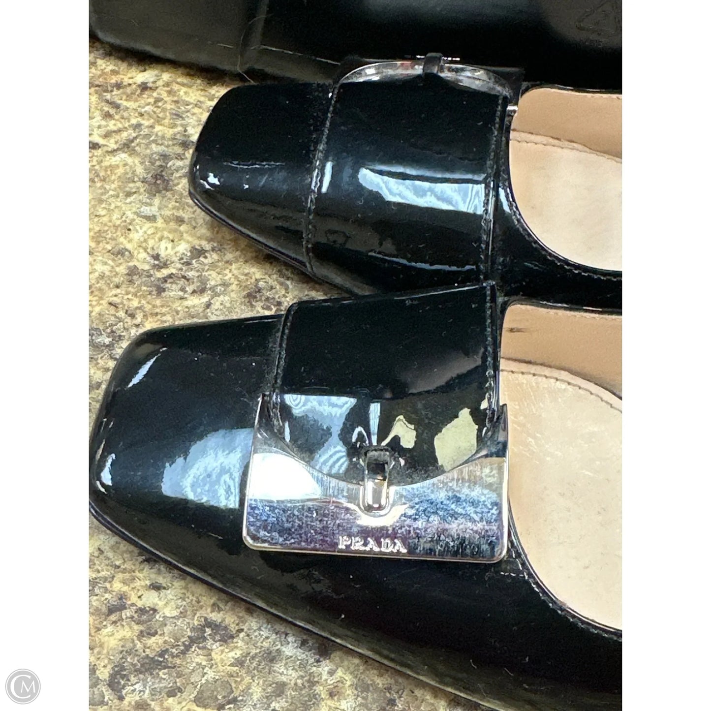 Shoes Heels Block By Prada In Black, Size: 39