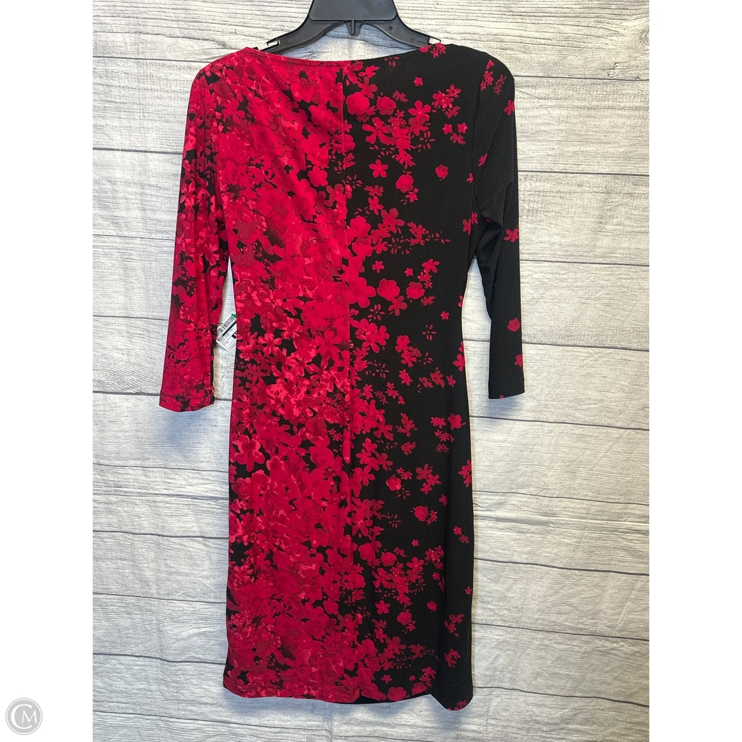 Dress Casual Midi By Chaps In Black & Pink, Size: S