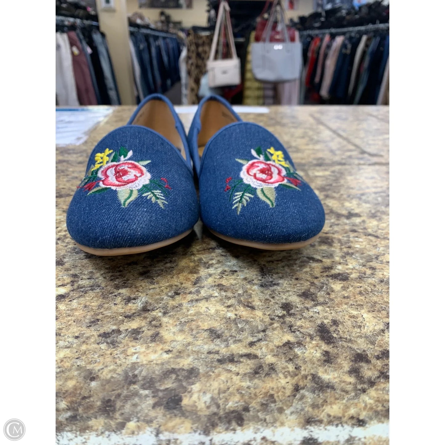 Shoes Flats By Laundry In Blue, Size: 9.5