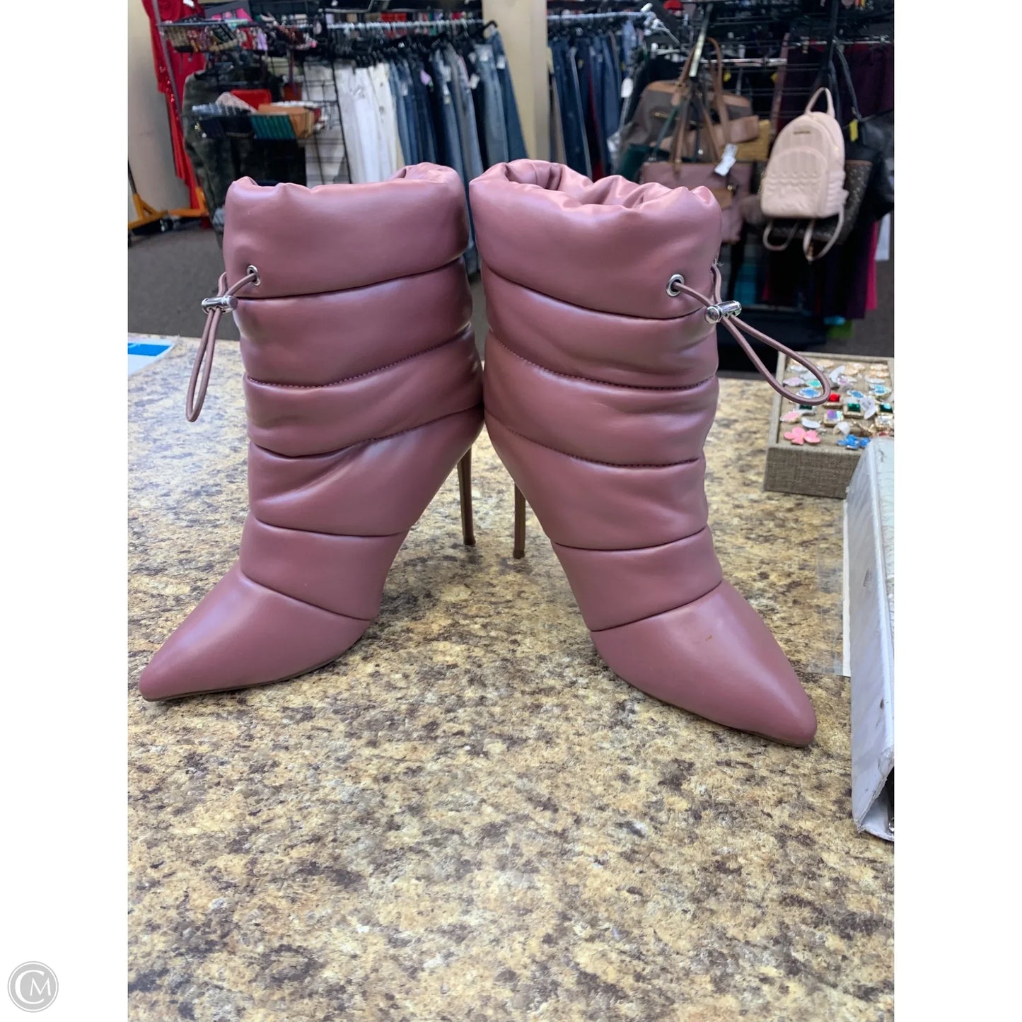 Boots Ankle Heels By Steve Madden In Mauve, Size: 9