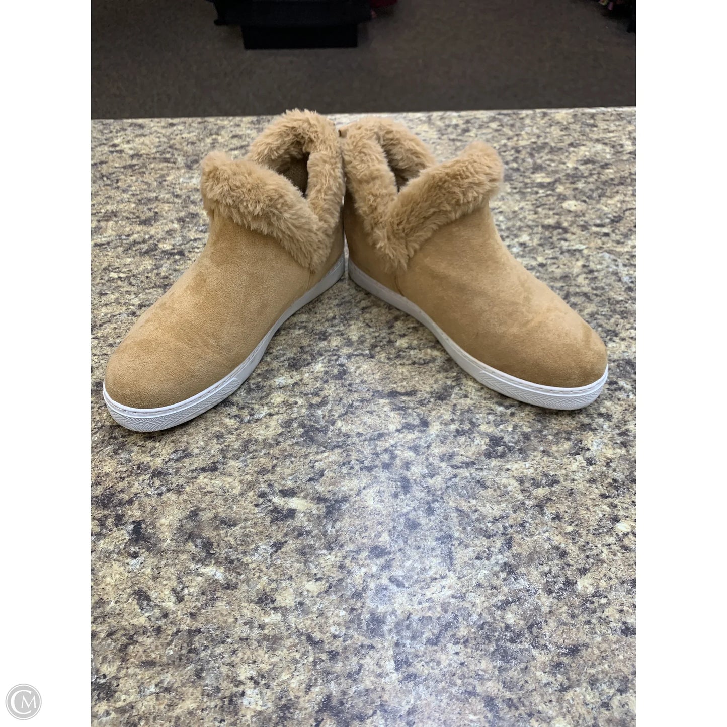 Boots Ankle Heels By Rouge In Tan, Size: 8.5