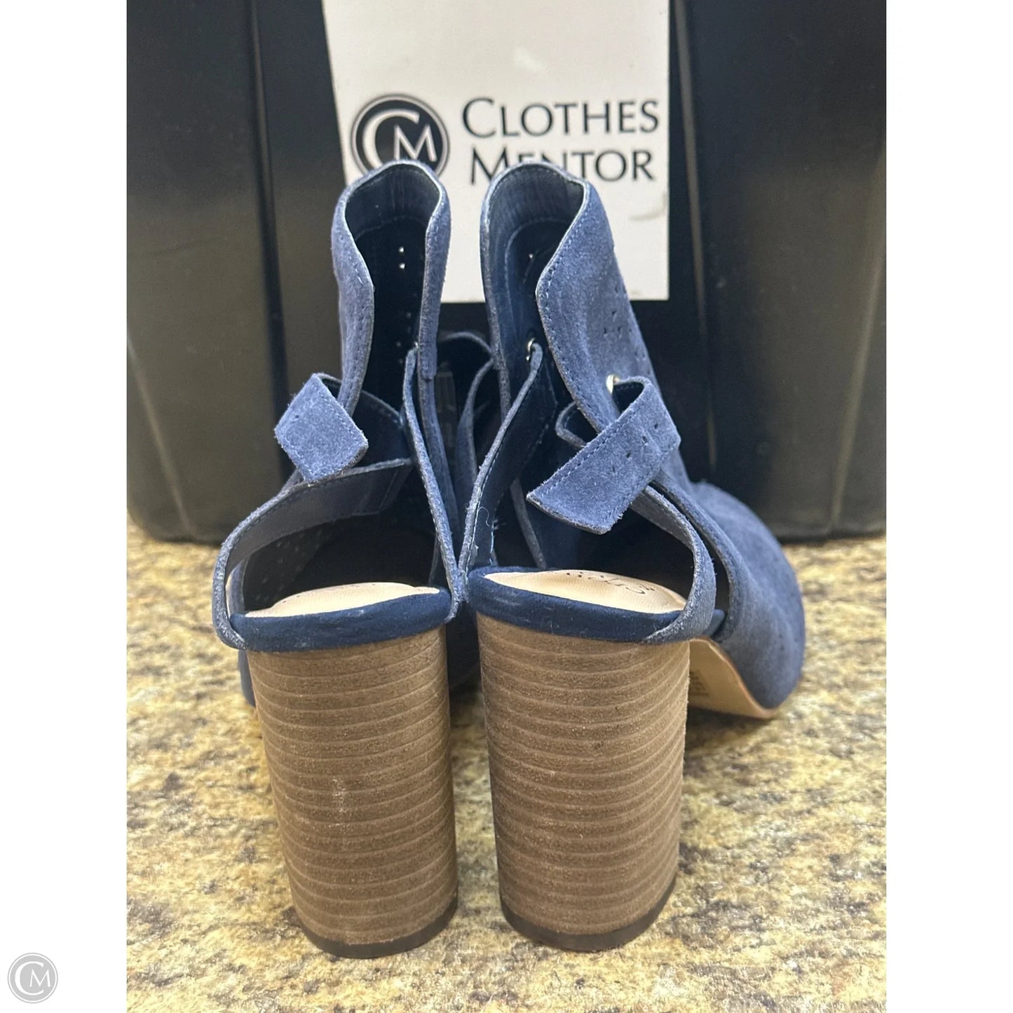 Shoes Heels Block By Crown And Ivy In Blue, Size: 9.5