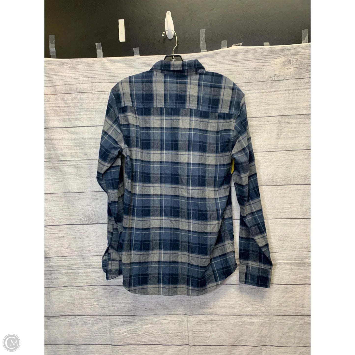 Top Long Sleeve By Weatherproof In Plaid Pattern, Size: S