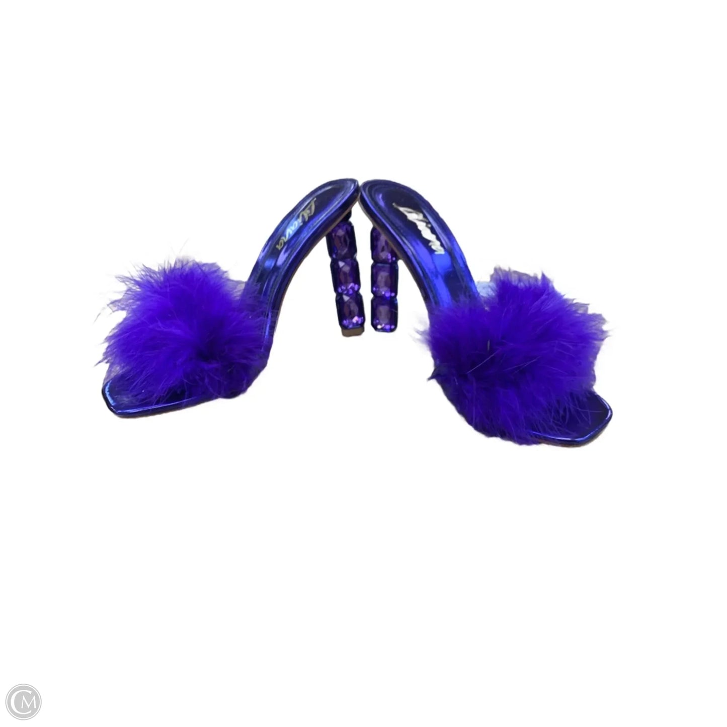 Sandals Heels Kitten By Liliana In Purple, Size: 8