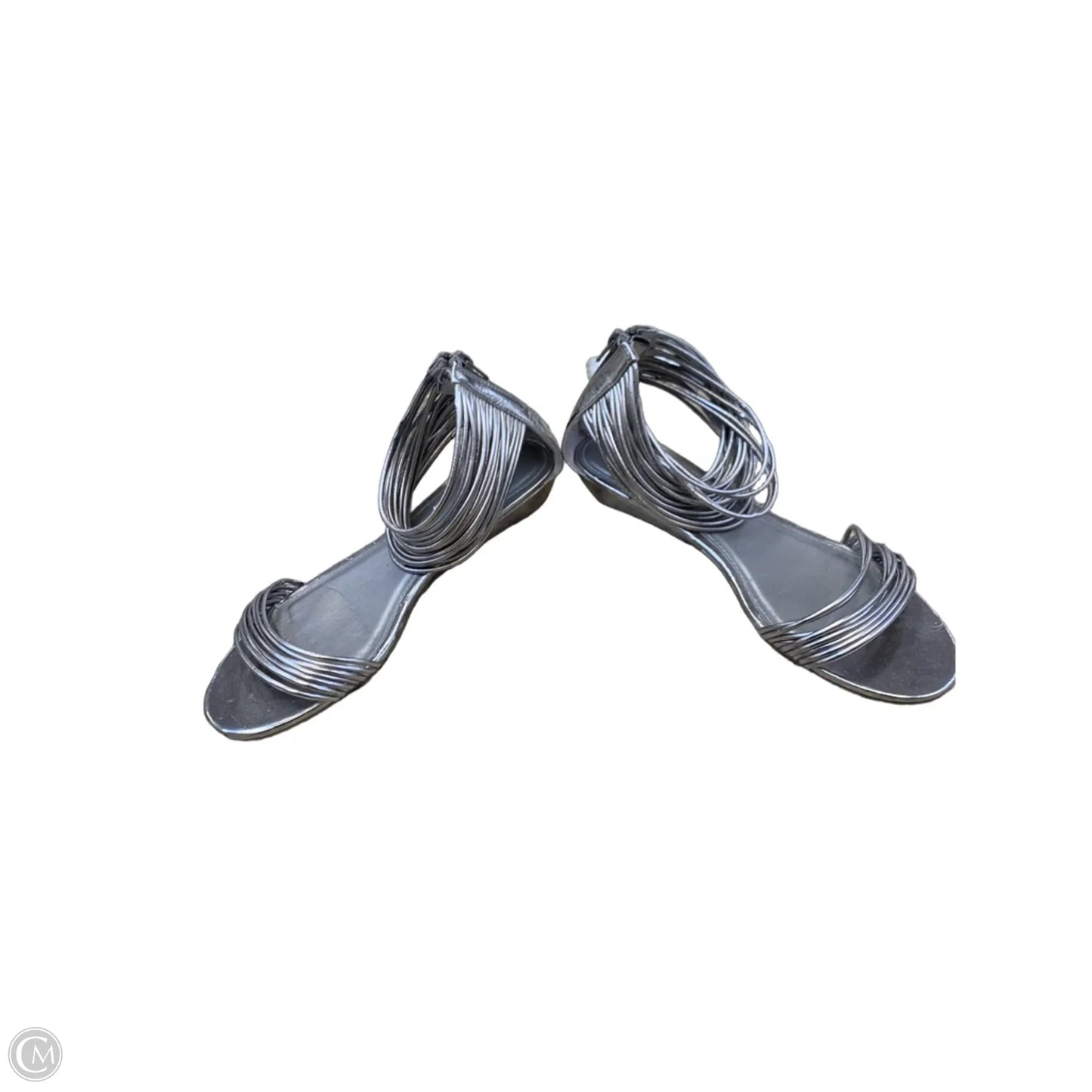 Sandals Flats By Cato In Silver, Size: 8