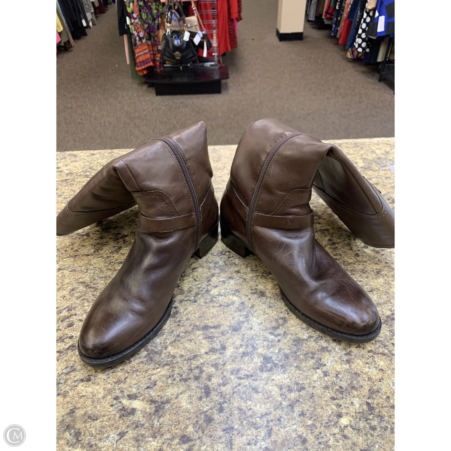 Boots Knee Flats By Franco Sarto In Brown, Size: 9.5
