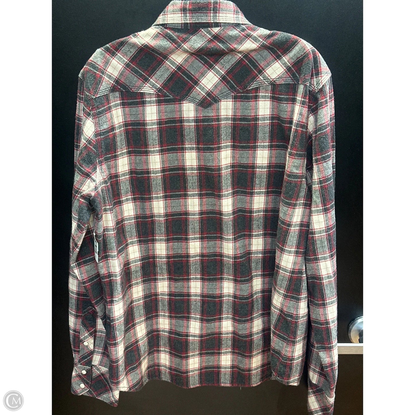 Top Long Sleeve By True Religion In Plaid Pattern, Size: Xxl