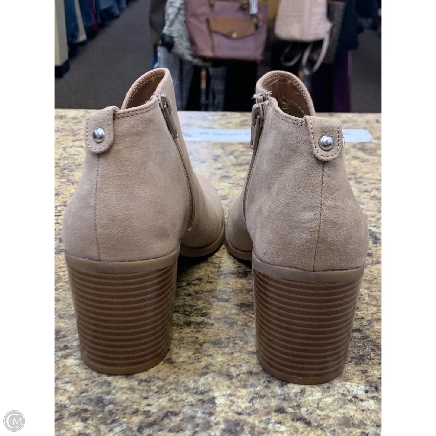 Boots Ankle Heels By Style And Company In Tan, Size: 9