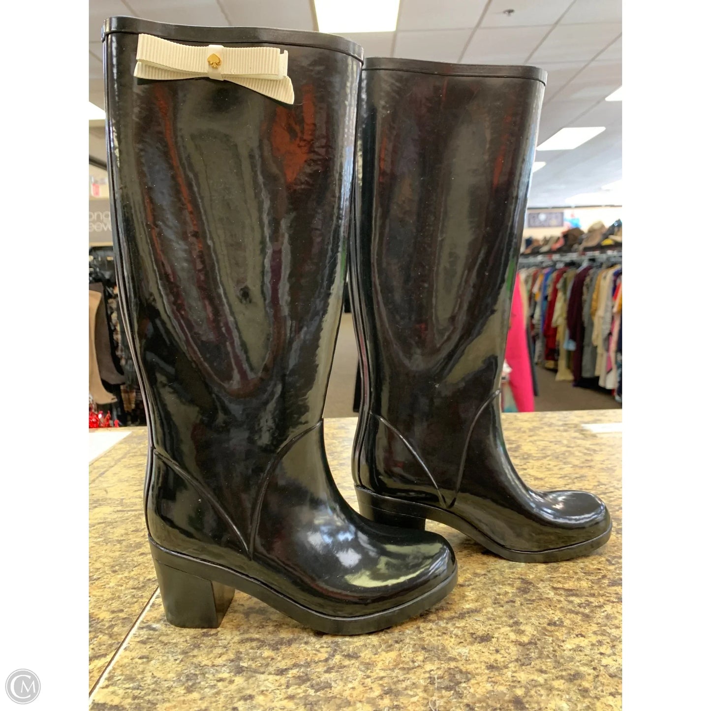 Boots Designer By Kate Spade In Black, Size: 5