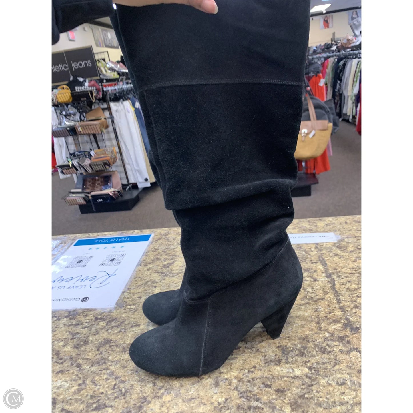 Boots Knee Heels By Bcbg In Black, Size: 10