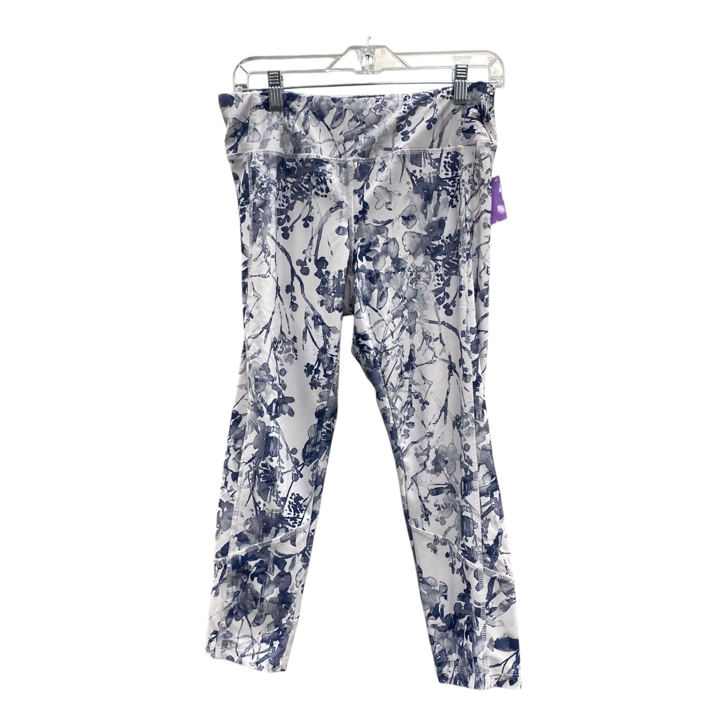 Athletic Leggings Capris By Jockey In Blue & White, Size:M