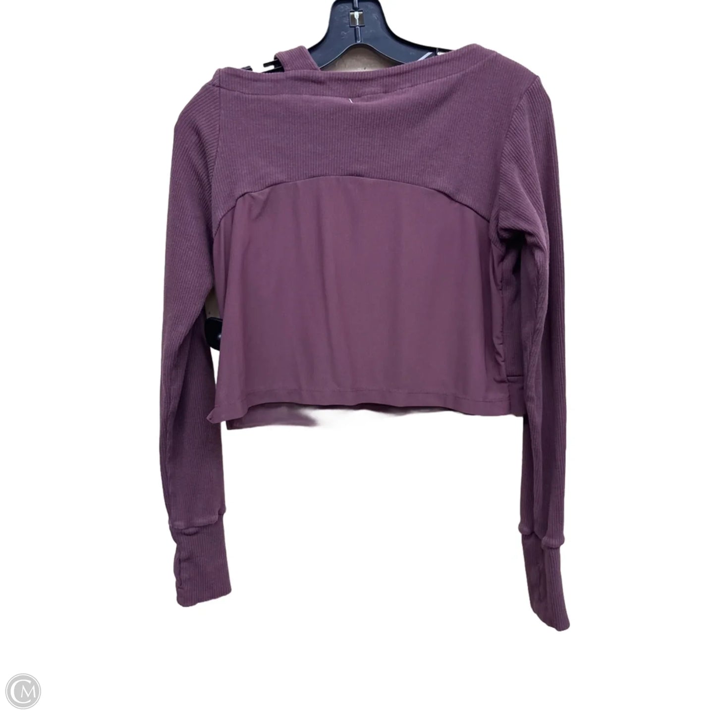 Athletic Top Long Sleeve Crewneck By Gym Shark In Purple, Size: S