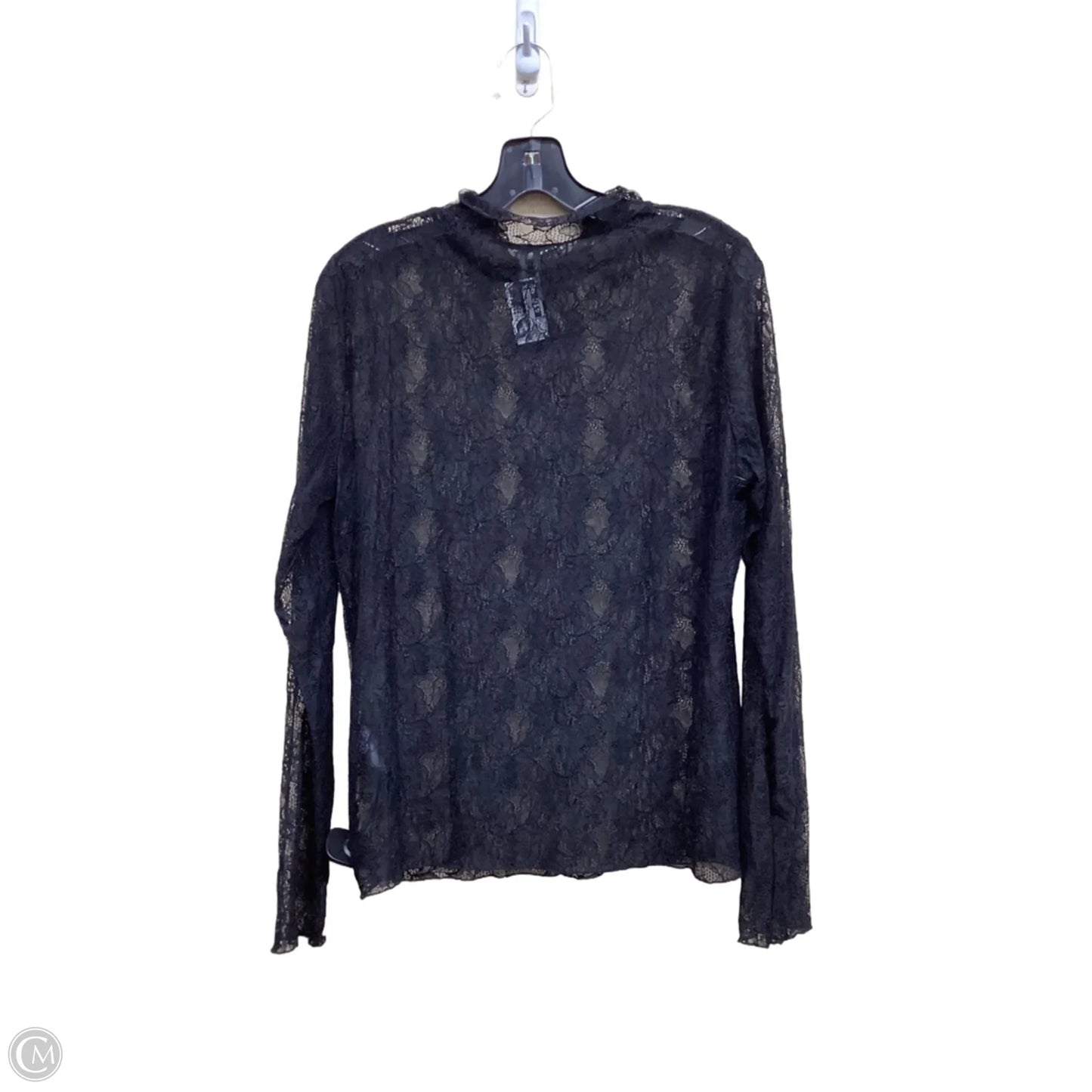 Top Long Sleeve By Anthropologie In Black, Size: L
