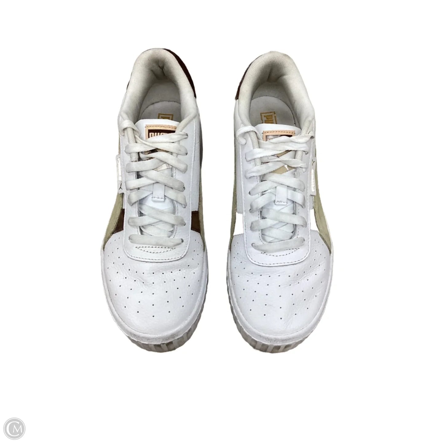 Shoes Sneakers By Puma In Tan & White, Size: 9.5