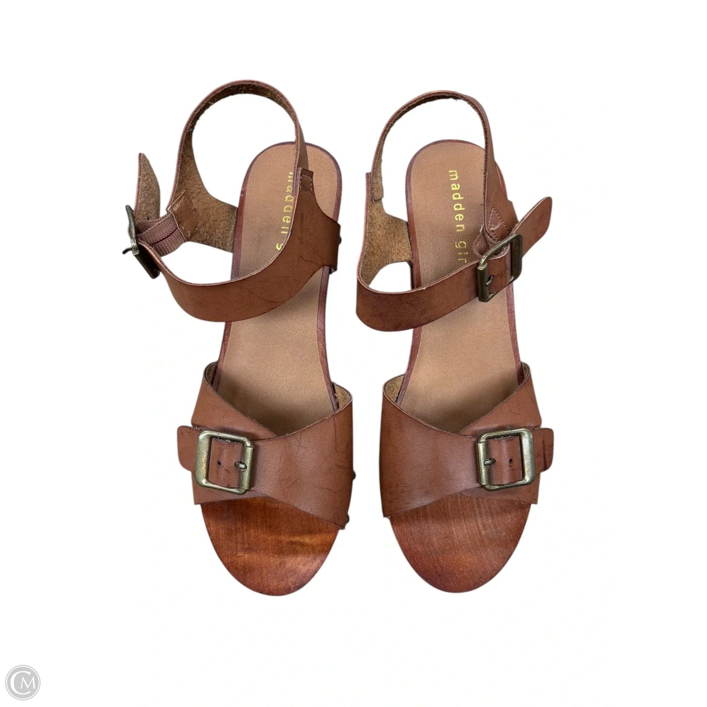 Sandals Heels Block By Madden Girl In Brown, Size: 8.5