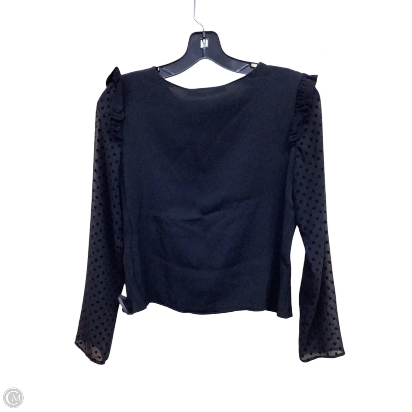 Top Long Sleeve By Zara Basic In Black, Size: Xs
