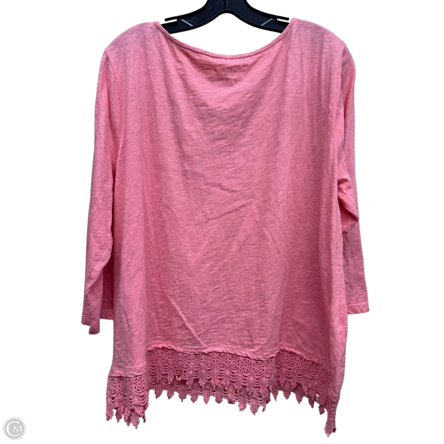 Top Long Sleeve By Talbots In Pink, Size: Xl