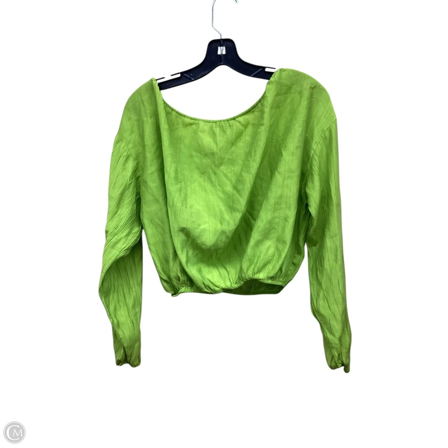 Top Long Sleeve By Forever 21 In Green, Size: S