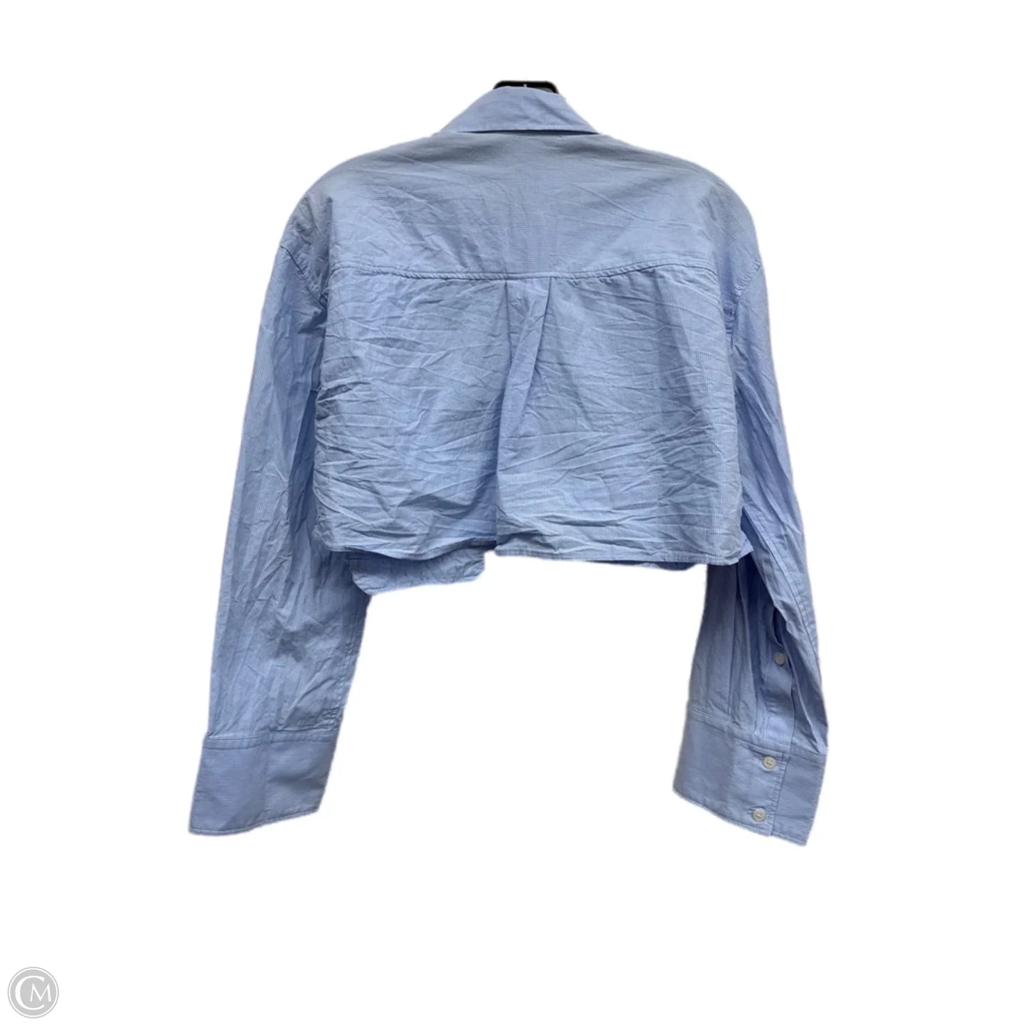 Top Long Sleeve By Zara In Blue, Size: S