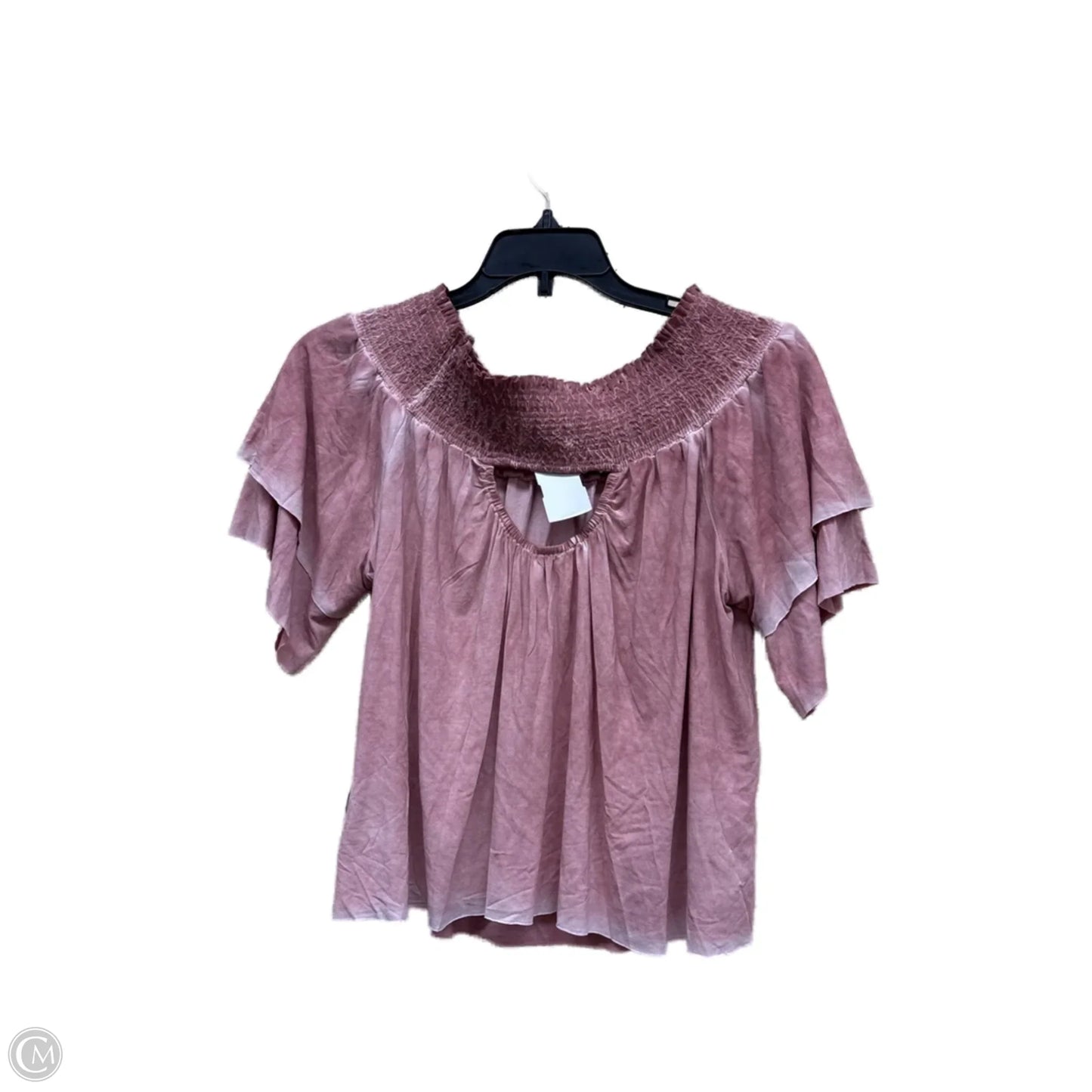 Top Short Sleeve By Pol In Pink, Size: S