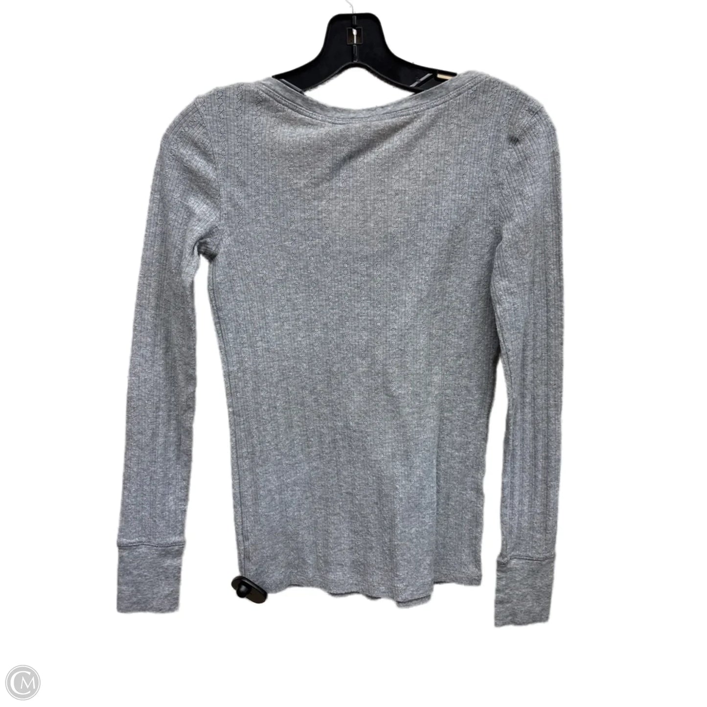 Top Long Sleeve By Victorias Secret In Grey, Size: Xs