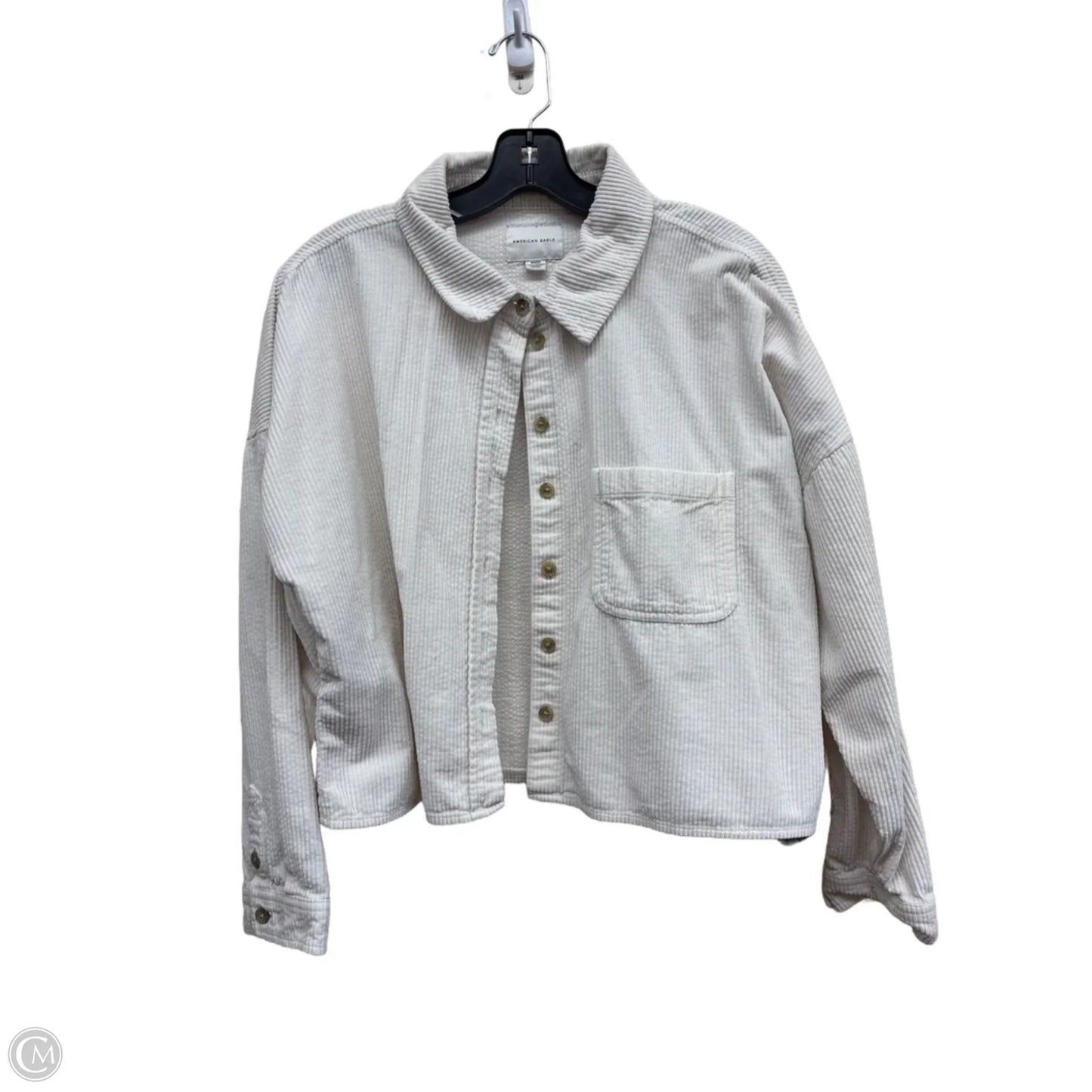 Top Long Sleeve By American Eagle In White, Size: M