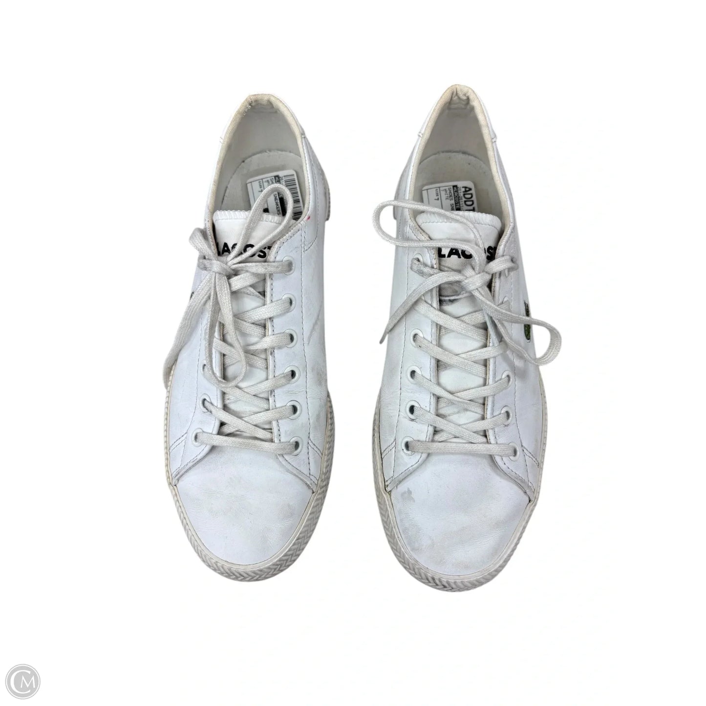 Shoes Sneakers By Lacoste In White, Size: 7