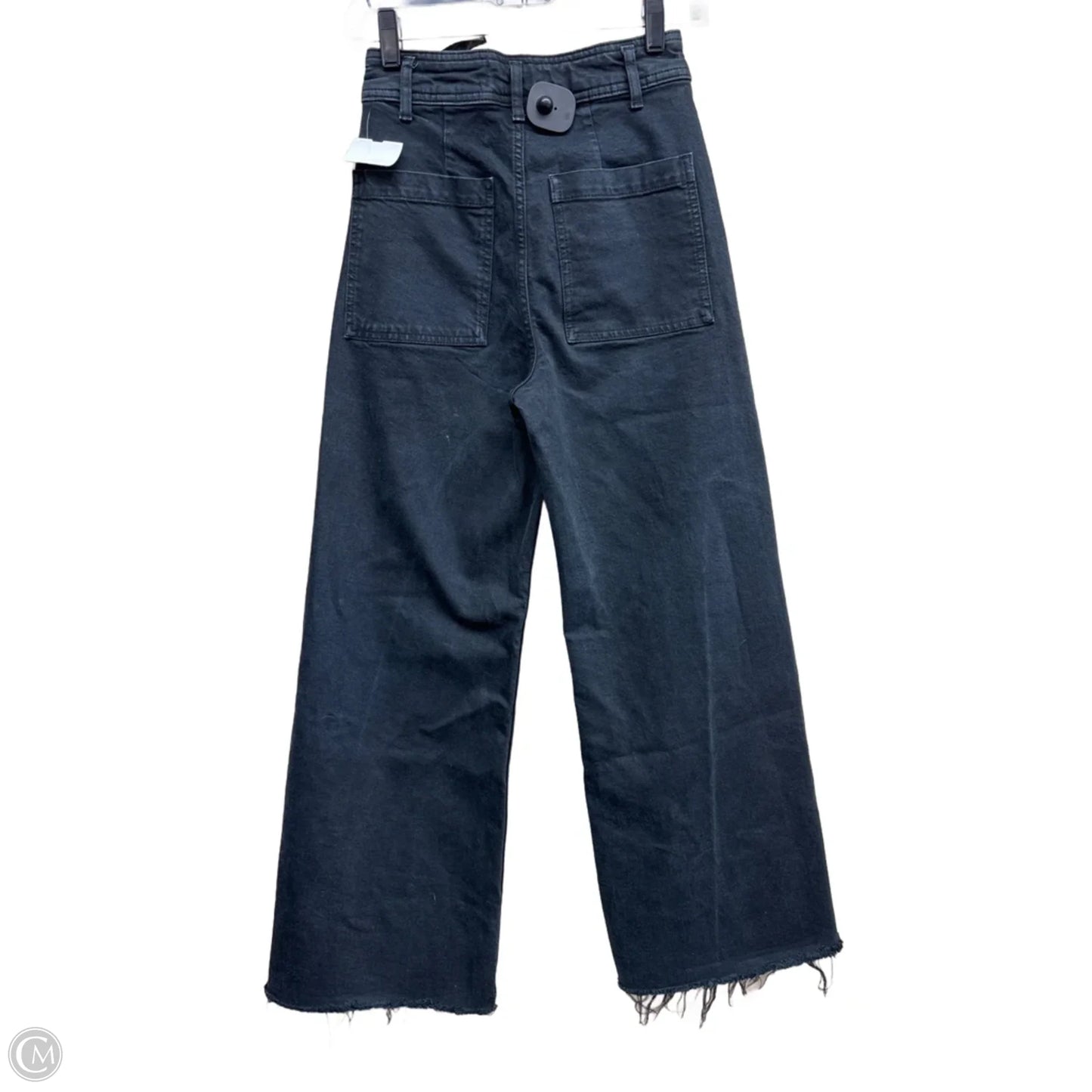 Jeans Wide Leg By Zara In Black Denim, Size: 2