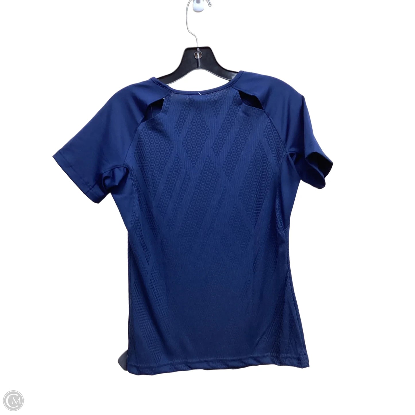 Athletic Top Short Sleeve By Adidas In Blue, Size: M