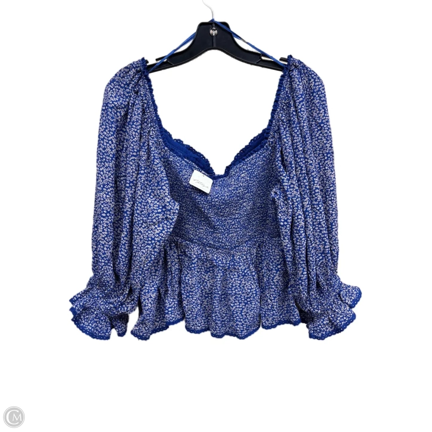 Top 3/4 Sleeve By Free People In Animal Print, Size: M