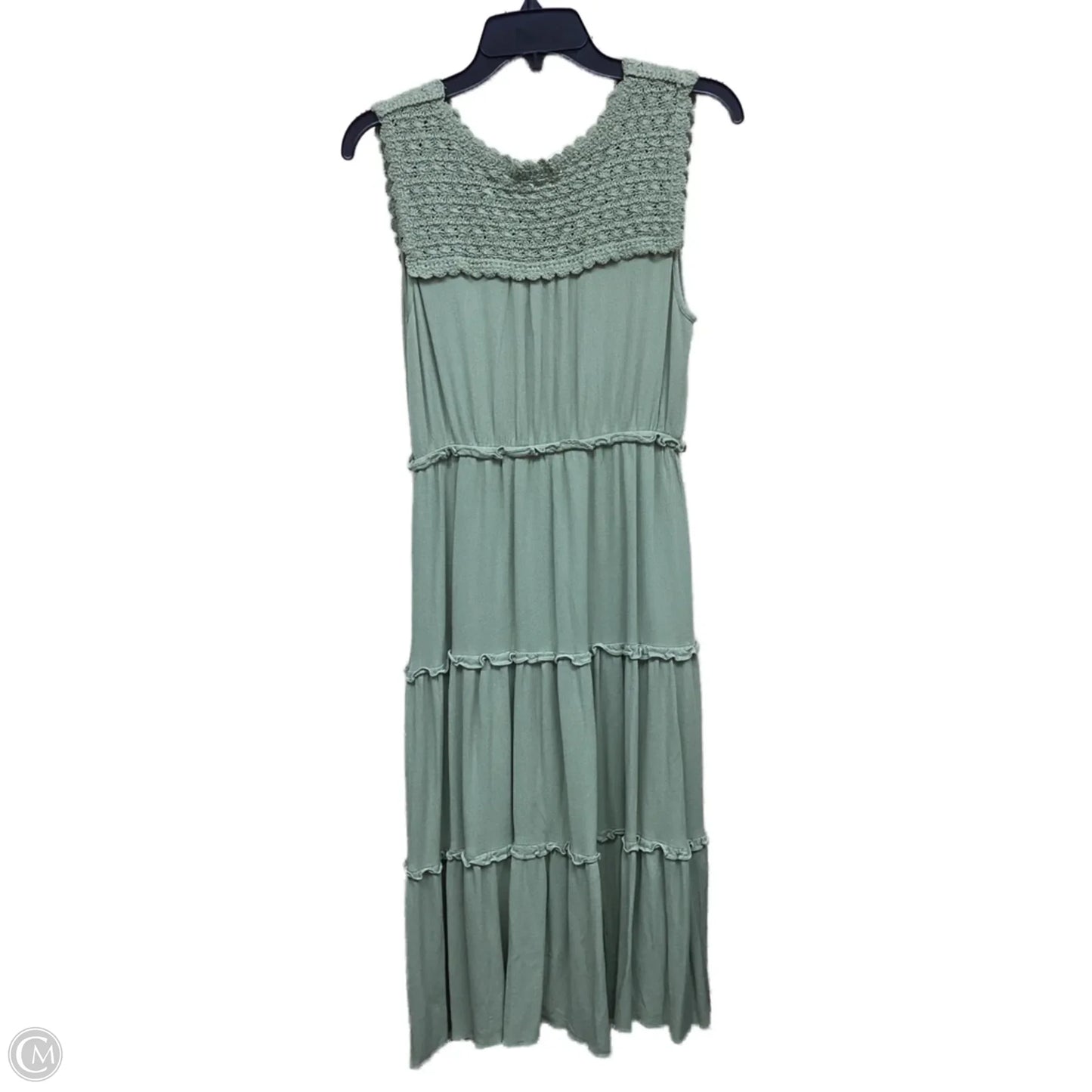 Dress Casual Midi By Skies Are Blue In Green, Size: M