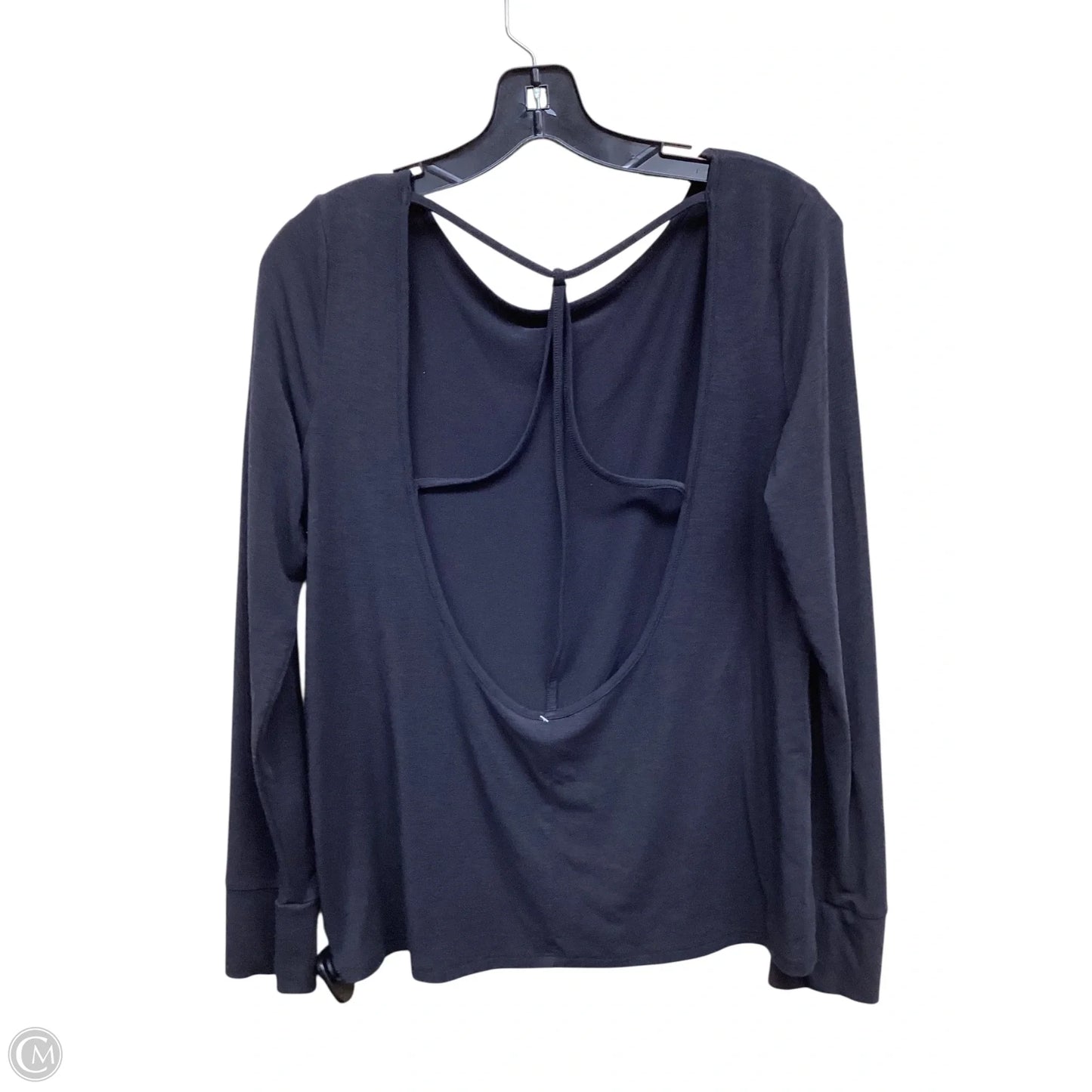 Athletic Top Long Sleeve Collar By Gapfit In Black