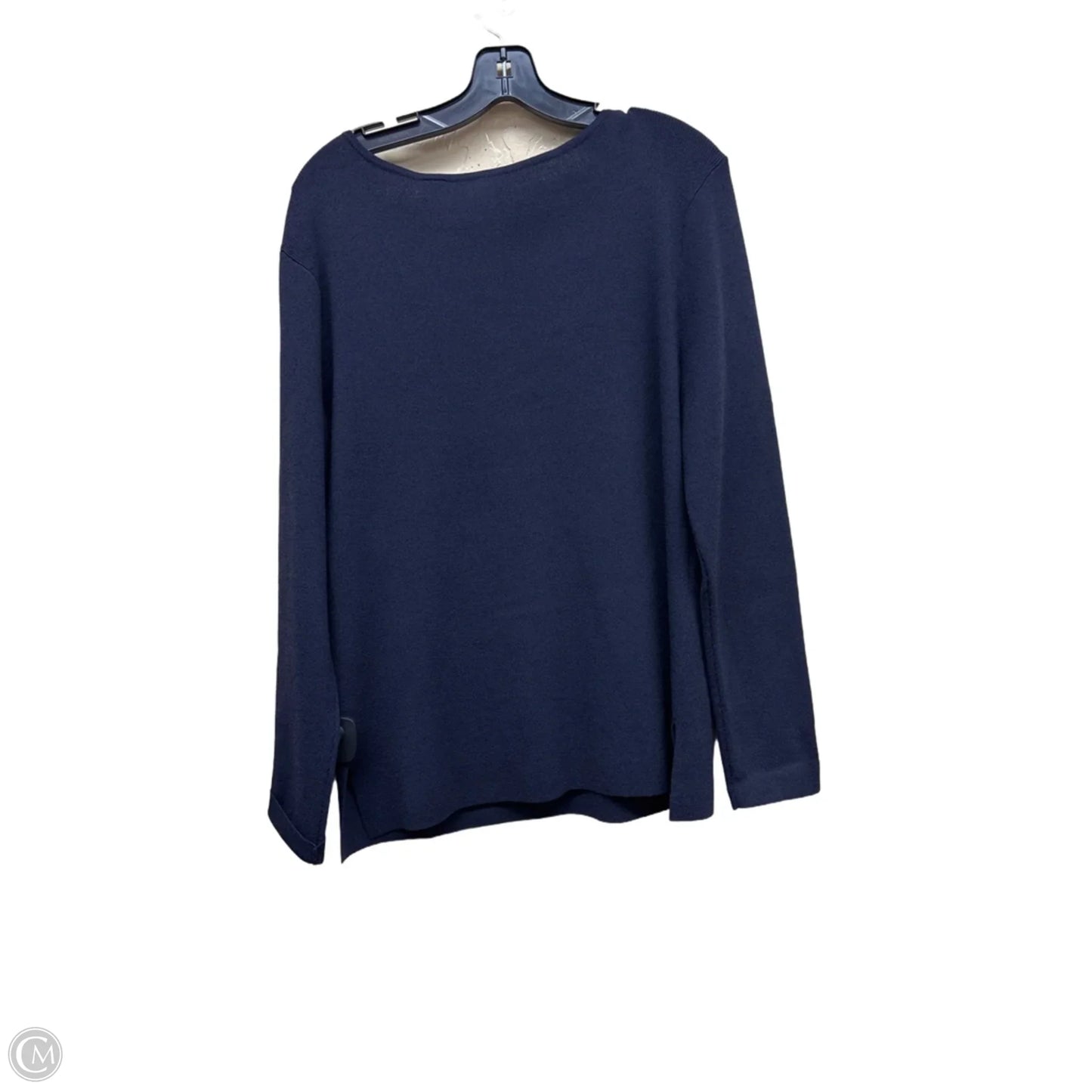 Top Long Sleeve By Dana Buchman In Navy, Size: Xl