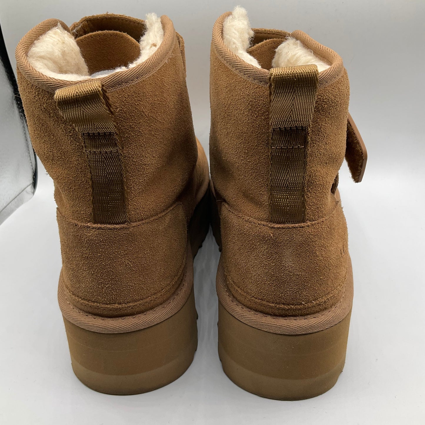 Boots Designer By Ugg In Brown, Size: 11