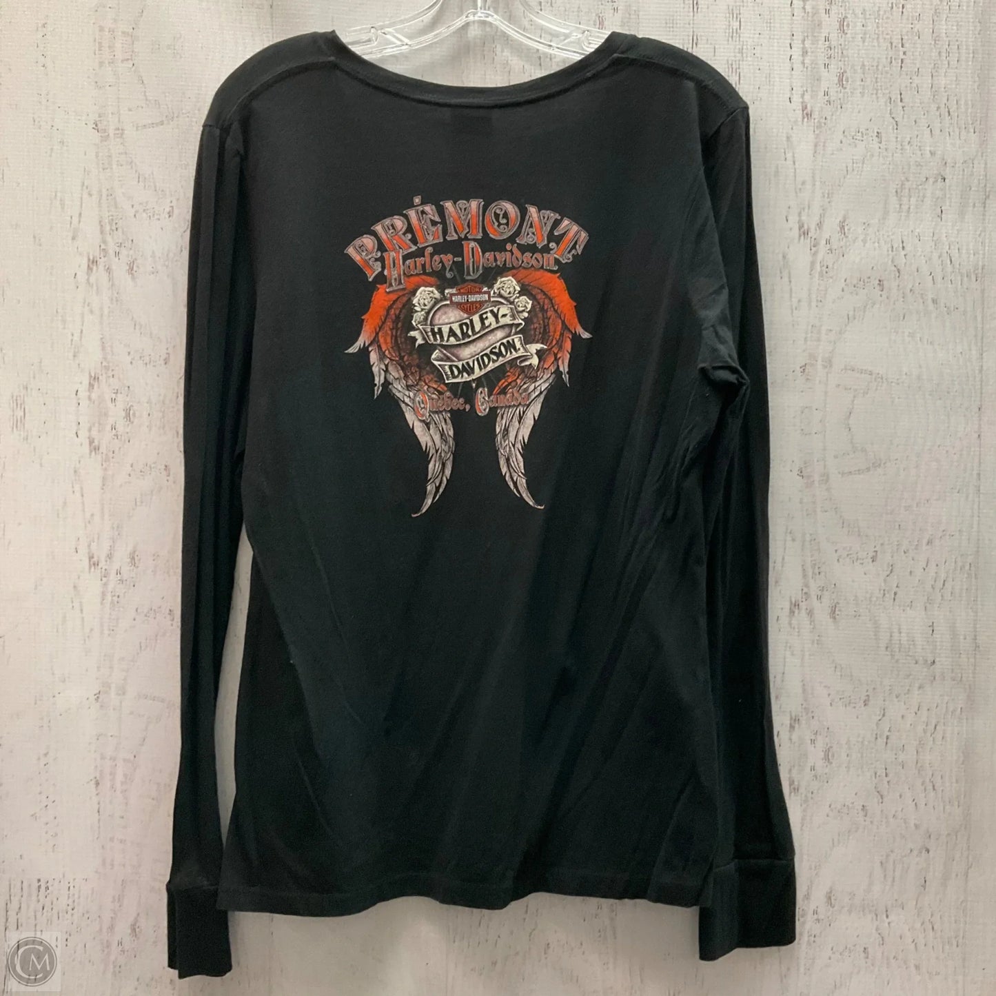 Top Long Sleeve By Harley Davidson In Black, Size: Xl