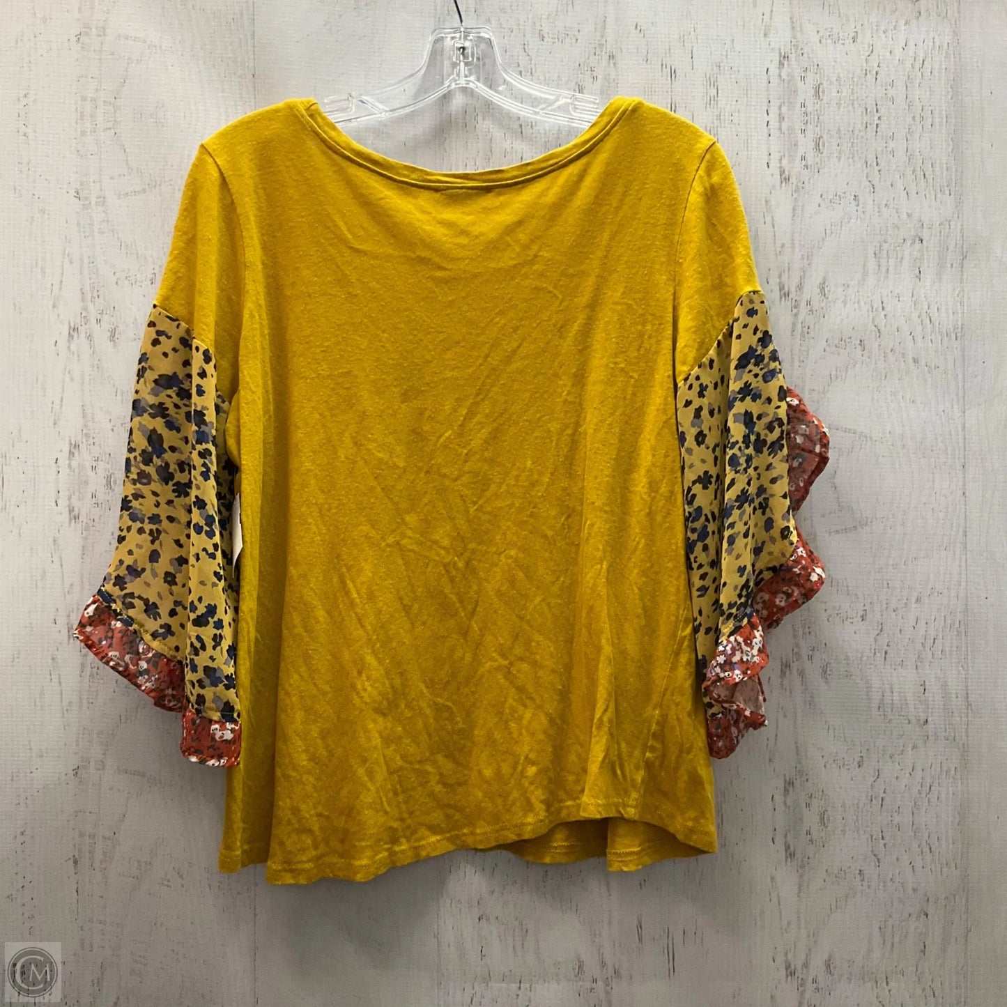 Top Long Sleeve By Umgee In Yellow, Size: S