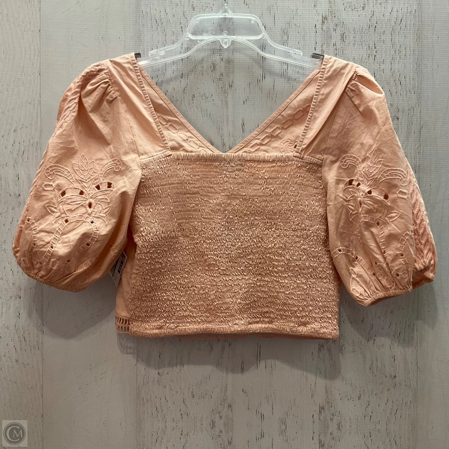 Top Short Sleeve By Express In Pink, Size: M