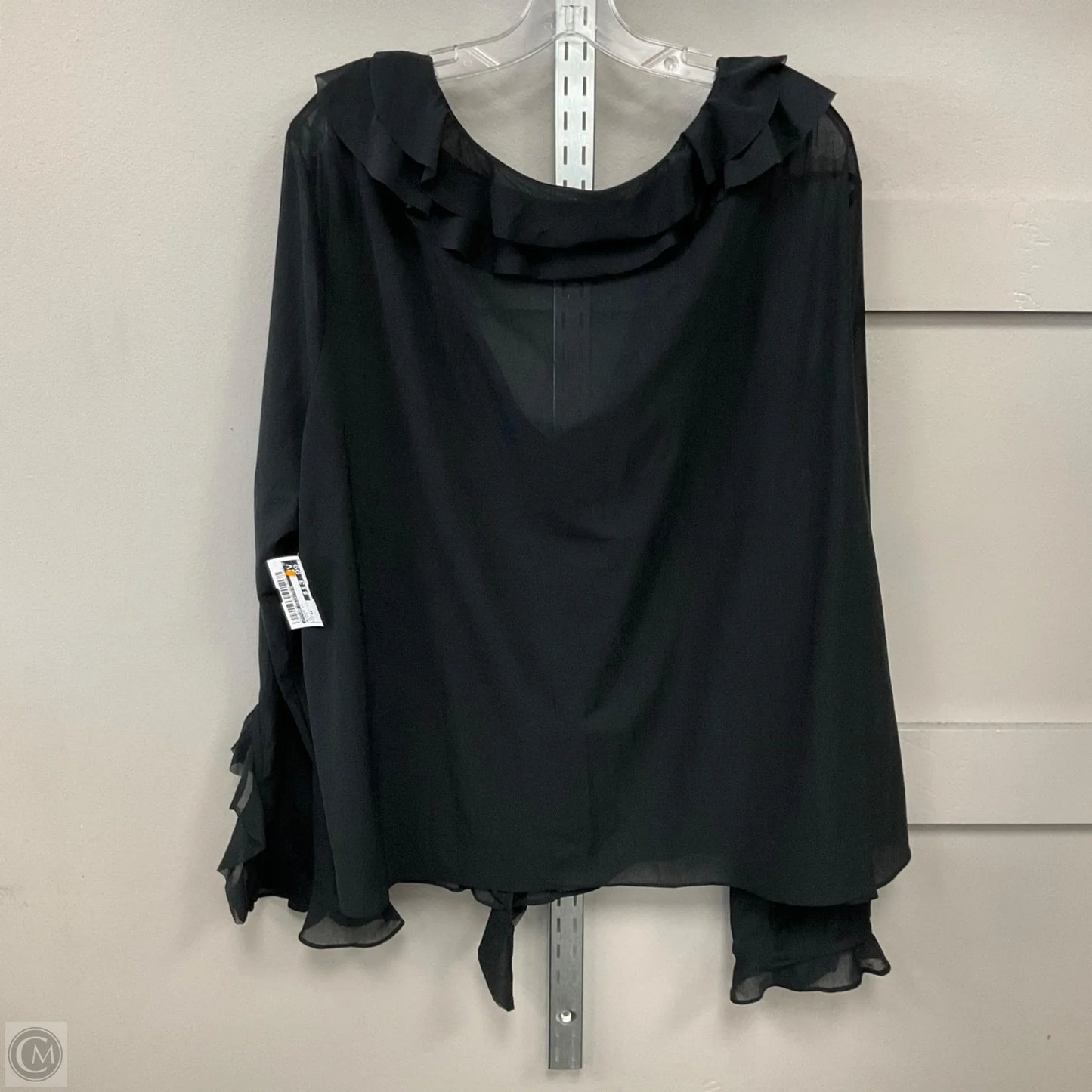 Blouse Long Sleeve By Future Collective In Black, Size: 4x