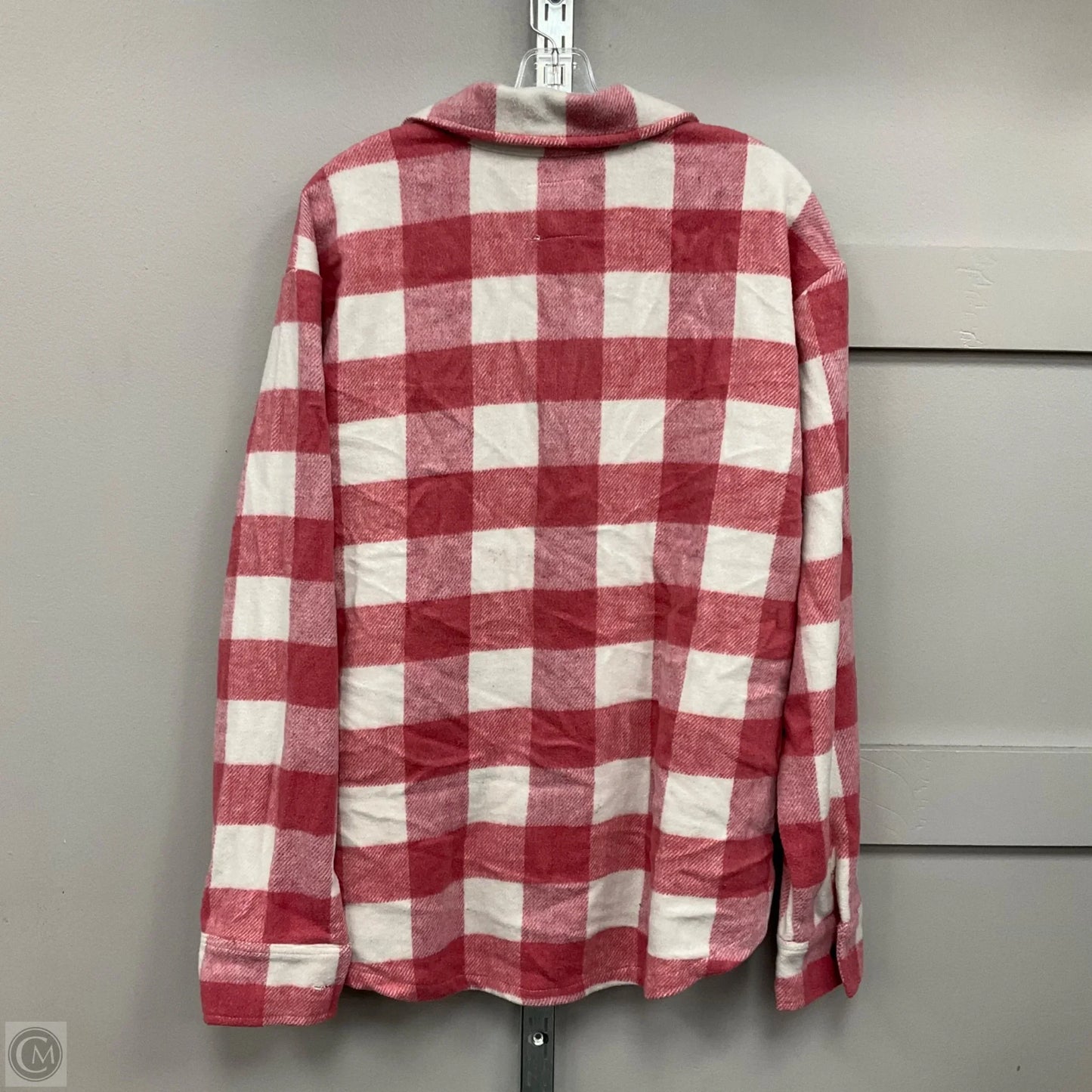 Jacket Shirt By Simply Southern In Plaid Pattern, Size: L