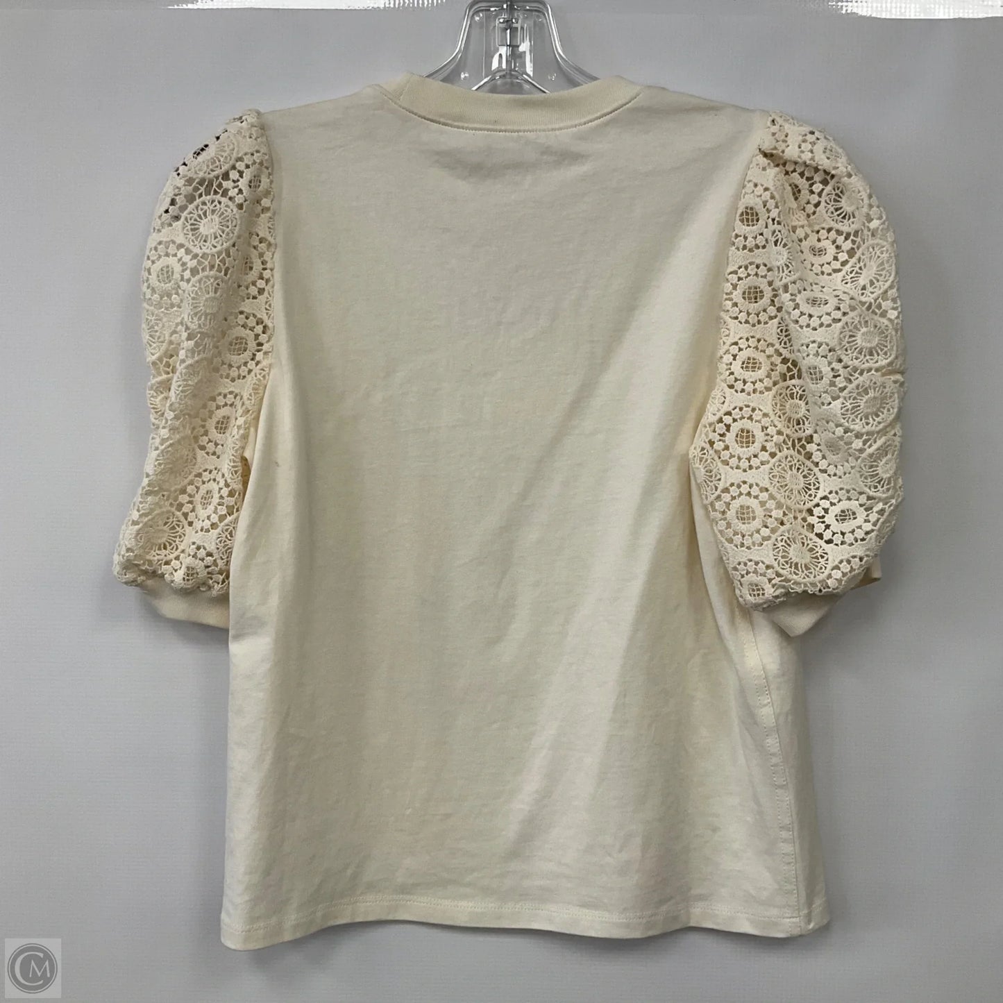 Top Short Sleeve By Frame In Cream, Size: Xs